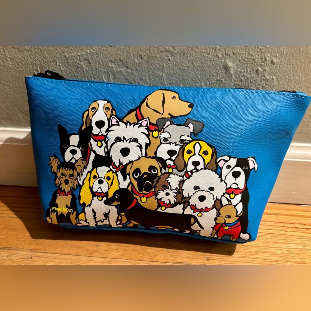 NWT Marc Tetro Zip Around vegan doggie accessories pouch